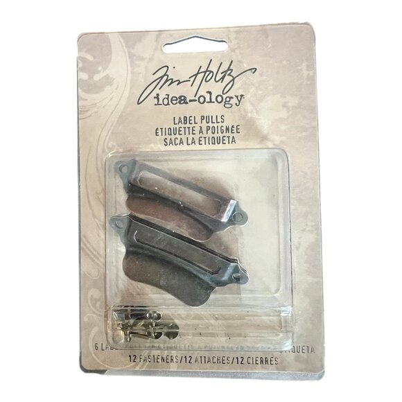 Tim Holtz Idea-Ology Metal Label Pulls With Fasteners, DIY & Crafting Projects - Picture 3 of 3